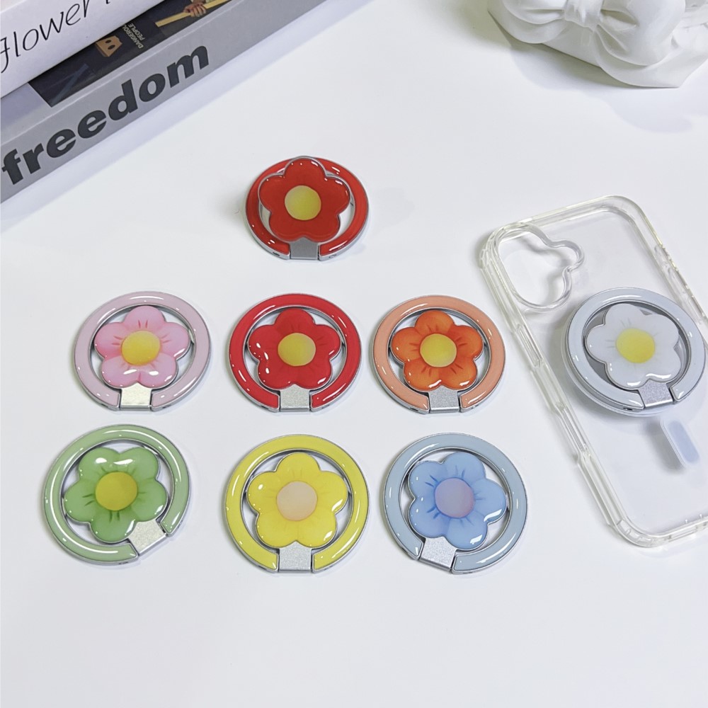 Phone Accessories Useful - Penyangga Ponsel Lipat Magnetik Berbentuk Bunga,