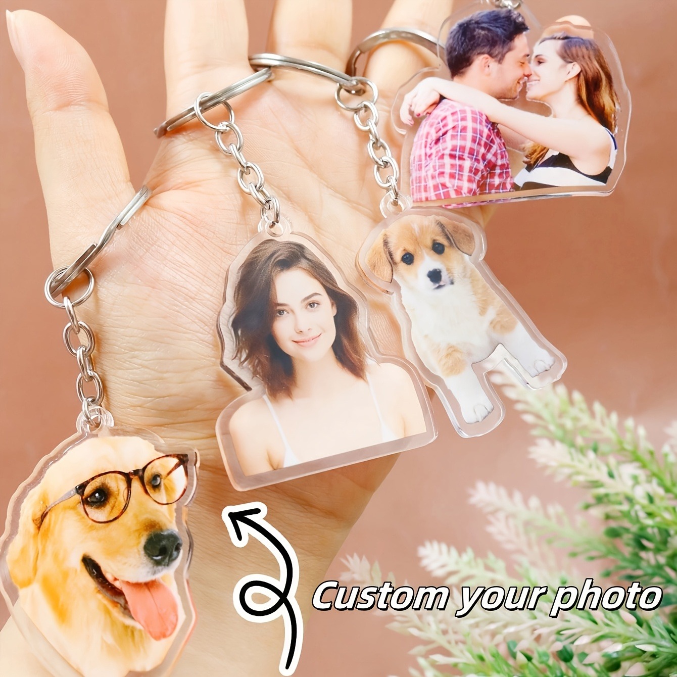 Phone Accessories Charms - 1 Gantungan Kunci Akrilik Foto Kustom