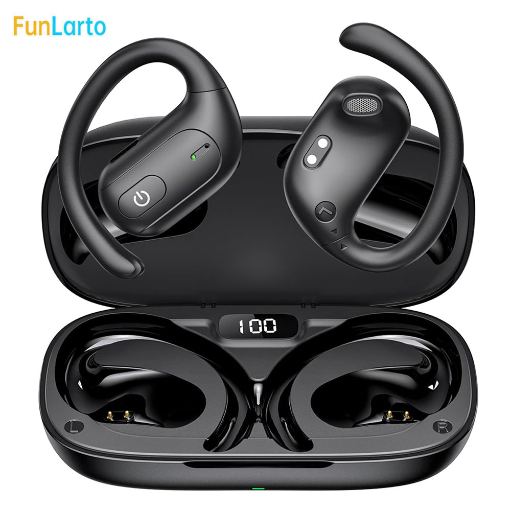 Phone Accessories Amazon - Headphone lari nirkabel Open-Ear earphone Bluetooth